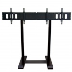 Напольная стойка для установки двух LCD/плазменных панелей 2х55" или одной панели до 110". Цвет черный.