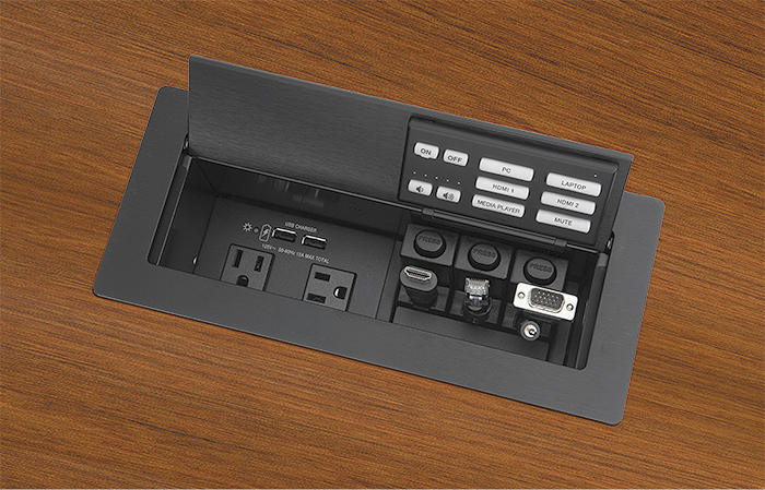 Extron NBP 1200C Лючок Cable Cubby с сетевой кнопочной панелью-01 Extron NBP 1200C Лючок Cable Cubby с сетевой кнопочной панелью-01