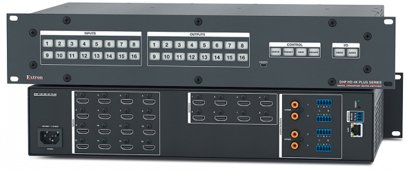 DXP 168 HD 4K PLUS Матричный коммутатор HDMI 4K/60 16x8 с 4 аудиовыходами DXP 168 HD 4K PLUS Матричный коммутатор HDMI 4K/60 16x8 с 4 аудиовыходами