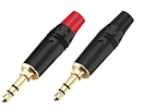 Разъём прямой, кабельный, позолоченный, симметричный 3.5мм (корпус цинковый сплав, чёрный). Отгружается парами - красный + чёрный хвостовик, цена указана за штуку.