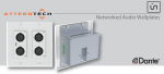 Интерфейс Dante, 4x2 канальная настенная врезная панель с XLR входами и Phoenix выходами