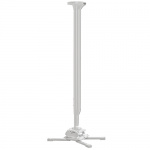 Потолочное крепление для проектора нагрузка до 22 кг., длина штанги 80-135 см, микрорегулировки: пов. ±3°, накл. ±15°, вращ. 360°, белого цвета