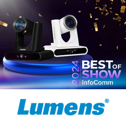 AV Technology признала камеру с аудио и видеотрекингом Lumens VC-TR60A лучшей на InfoComm 24