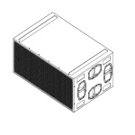 Пассивный высокопроизводительный сабвуфер фазоинверторного типа, 2 x 18" НЧ (неодимовые магниты) 28Гц-150Гц, 101 кг. Цвет белый