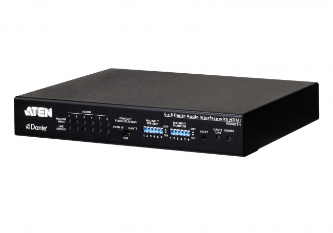 ATEN VE66DTH - 6 x 6 звуковой интерфейс Dante с HDMI -01 ATEN VE66DTH - 6 x 6 звуковой интерфейс Dante с HDMI -01