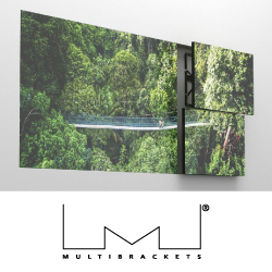 Удобство обслуживания видеостены с выдвижными кронштейнами Multibrackets 