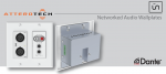 Интерфейс Dante, 4x2 канальная настенная врезная панель с XLR, RCA, 3,5 мм и Phoenix входами и выходами