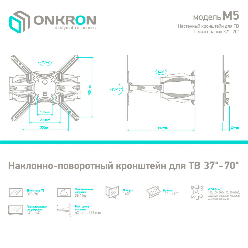 ONKRON M5-W, белый, ф-7 ONKRON M5-W, белый, ф-7