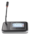 Беспроводной пульт делегата с функцией синхронного перевода и сенсорным 4.3" экраном, со съёмным микрофоном на гусиной шее