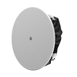 Потолочная акустическая система с 6,5-дюймовым диффузорным вуфером и 0,8-дюймовым твитером без декоративного корпуса, белый цвет