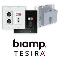 Biamp анонсирует настенные панели Dante для Tesira