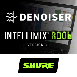 Shure представляет шумоподавитель с искусственным интеллектом — Denoiser для IntelliMix Room