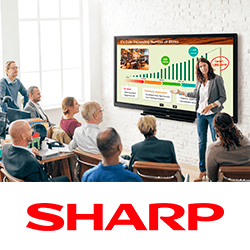 Бюджетные интерактивные дисплеи Sharp 70" и 80" с мгновенным откликом