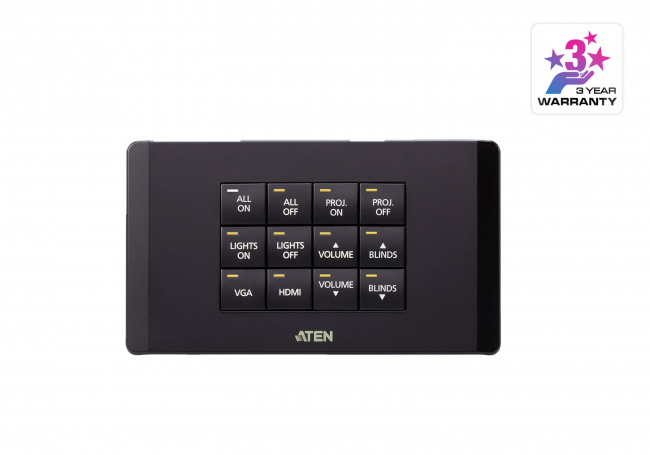 Aten VK112EU1 - 12-кнопочная панель управления (стандарт EU, 2 Gang, черная) Aten VK112EU1 - 12-кнопочная панель управления (стандарт EU, 2 Gang, черная)