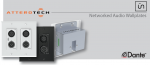 Интерфейс Dante, 4x2 канальная настенная врезная панель с XLR входами и выходами
