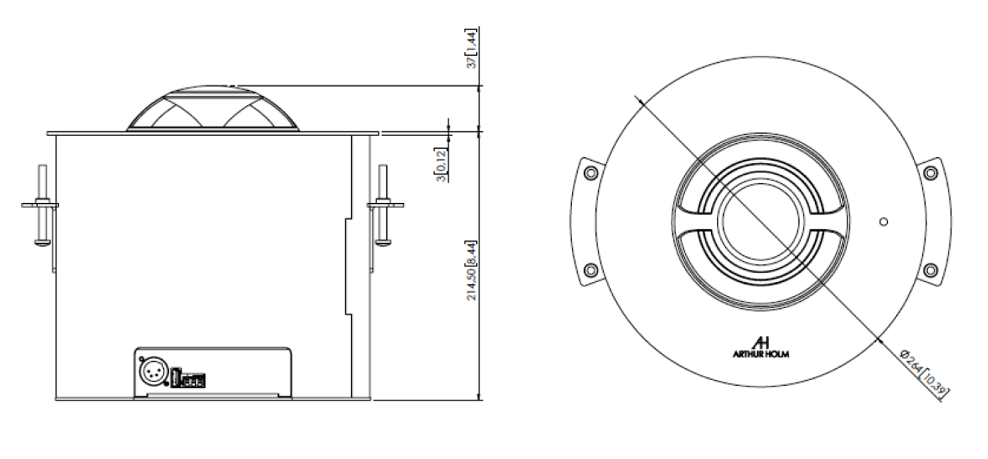 Чертеж громкоговорителя AHDSR42W Чертеж громкоговорителя AHDSR42W