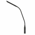 Узкий гиперкардиоидный конденсаторный микрофон на полужесткой стойке, 3-штырьковый XLR-разъем "папа". RF-защита. Длина 458 мм. Цвет черный