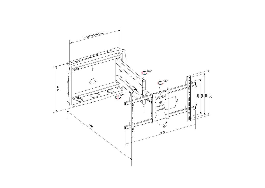 Multibrackets M6737 Настенное крепление для ЖК-панели 32-80 Multibrackets M6737 Настенное крепление для ЖК-панели 32-80