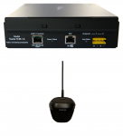 Потолочный микрофон с поддержкой AVB, технологии направленного звука и двухканальным усилителем PoE+, чёрного цвета