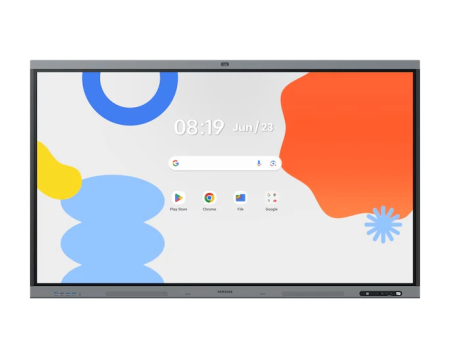 Интерактивный дисплей 65", UHD, ОС Android 15, только альбомная ориентация, до 50 касаний,128GB встроенной памяти, Google EDLA, OPS, HDMI Out, встроенные микрофоны и камера 48MP, сине-серый\черный