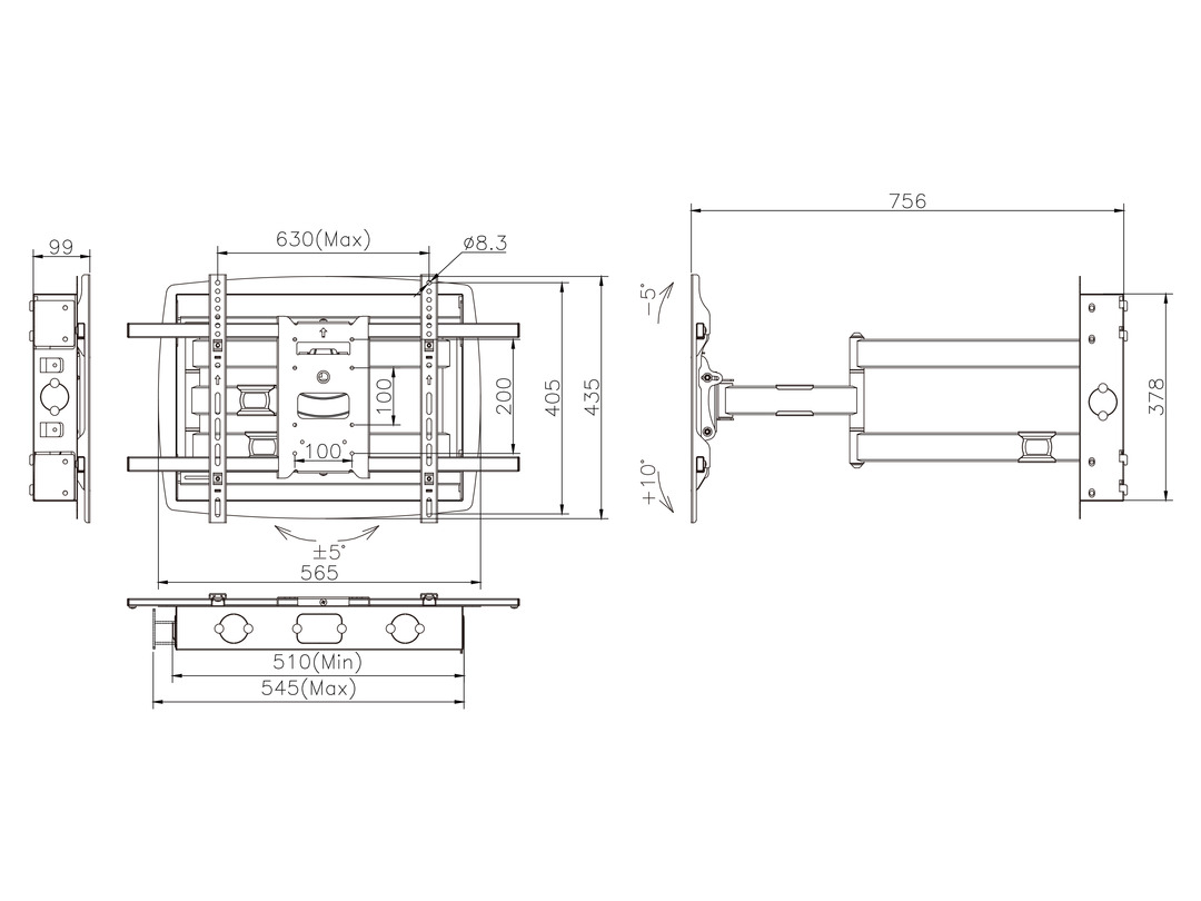 Multibrackets M6737 Настенное крепление для ЖК-панели 32-80 Multibrackets M6737 Настенное крепление для ЖК-панели 32-80
