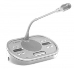 Дискуссионный пульт с двумя переключателями каналов, светлый