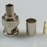 Разъём кабельный RG6 BNC папа, под обжим