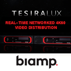 Biamp Systems добавляет сетевое видео 4K в известную звуковую платформу Tesira
