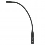 Кардиоидный конденсаторный микрофон на гибкой стойке типа «гусиная шея», с RF-защитой, разъем 3 Pin Male XLR. Длина 380 мм. Цвет черный