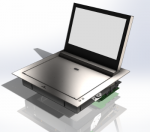 Выдвижной монитор 21,5'' Full HD, электрическое управление, в алюминиевом корпусе, горизонтальное или вертикальное рабочее положение