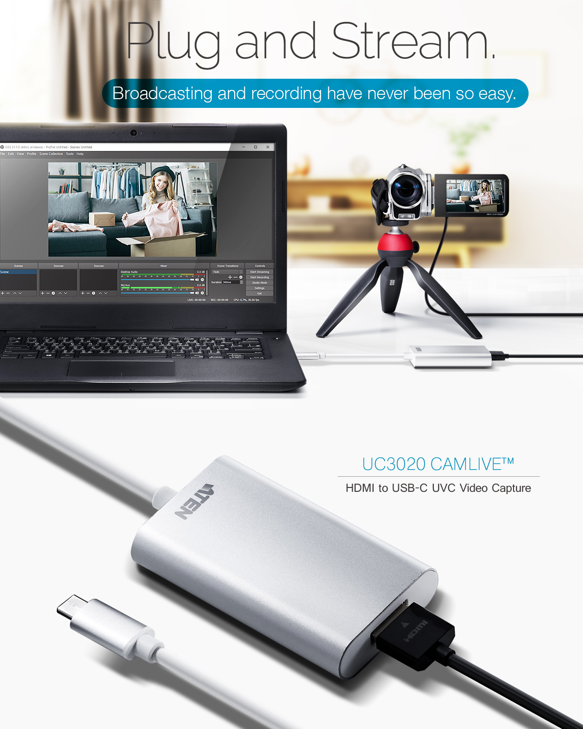 Aten UC3020 Устройство видеозахвата HDMI в USB-C UVC-img_02 Aten UC3020 Устройство видеозахвата HDMI в USB-C UVC-img_02