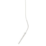 Подвесной миниатюрный конденсаторный микрофон с гусиной шеей 10см и капсюлем Mini-shotgun. Предусилитель на плате. Кабель длинной 9м. Цвет белый