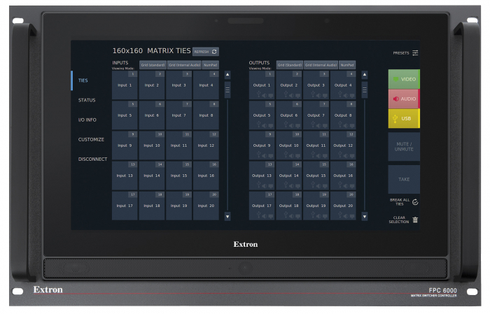 Extron FPC 6000 - Контроллер на передней панели для FOX Matrix 320x и FOX Matrix 14400 Extron FPC 6000 - Контроллер на передней панели для FOX Matrix 320x и FOX Matrix 14400