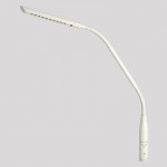 Узкий гиперкардиоидный конденсаторный микрофон на полужесткой стойке, 3-штырьковый XLR-разъем «папа». RF-защита. Длина 458 мм. Цвет белый