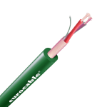 Микрофонный кабель, зелёный, 6 мм, медный экран