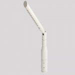 Узкий гиперкардиоидный конденсаторный микрофон на стойке с шарнирным соединением, 3-штырьковый XLR-разъем "папа". RF-защита. Длина 262 мм. Цвет белый