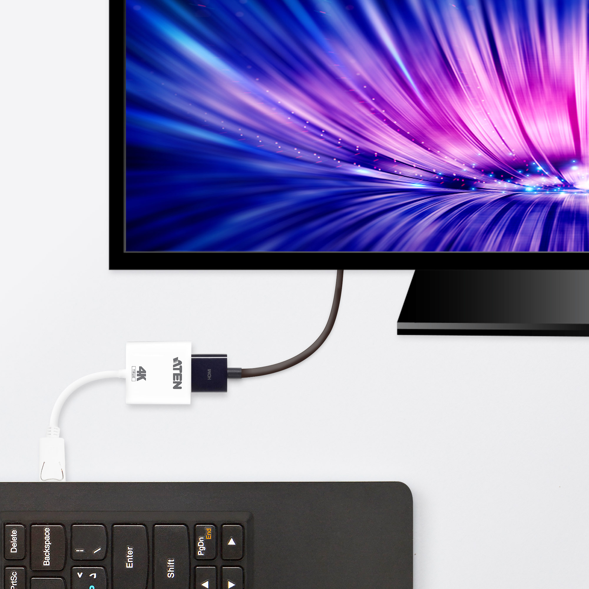 Aten VC986B Активный переходник DisplayPort в True 4K HDMI - pic_01 Aten VC986B Активный переходник DisplayPort в True 4K HDMI - pic_01