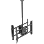 Потолочный кронштейн для 2 дисплеев 40”- 80" с боксом для сплиттера, чёрный