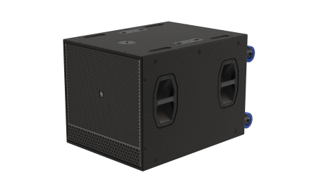 Среднеформатный пассивный кардиоидный сабвуфер, 18" + 15", 131 дБ SPL, 800 / 1600 Вт, 35 Гц – 100 Гц, разъем NL4, черный