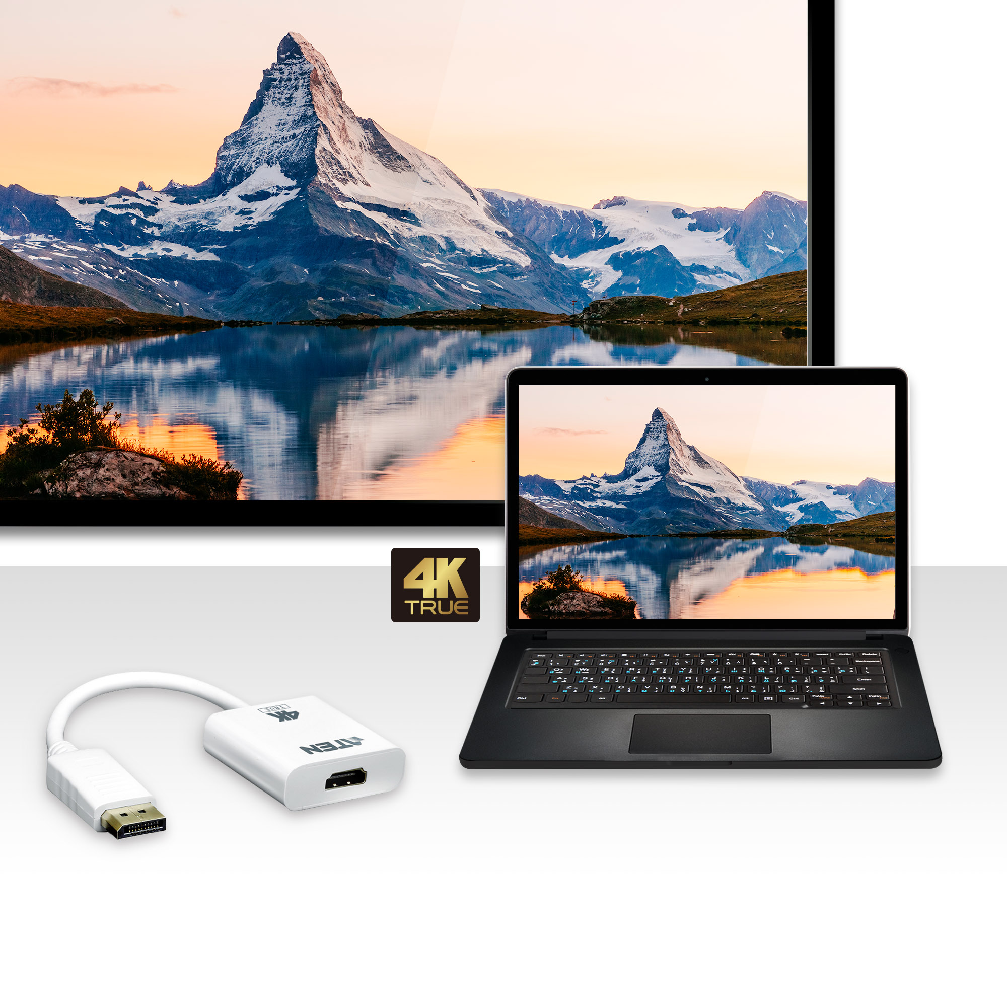 Aten VC986B Активный переходник DisplayPort в True 4K HDMI - pic_02 Aten VC986B Активный переходник DisplayPort в True 4K HDMI - pic_02