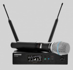 Беспроводная микрофонная система содержит ручной передатчик QLXD2 с микрофоном Beta58A и приемником QLXD4, P51 710 - 782 МГц