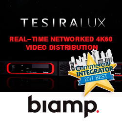 Biamp Systems удостоена награды Commercial Integrator 2017 BEST Award