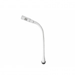 Кардиоидный конденсаторный микрофон на гибкой стойке типа «гусиная шея», открытый выход M10 Stud. Длина 200 мм. Цвет белый