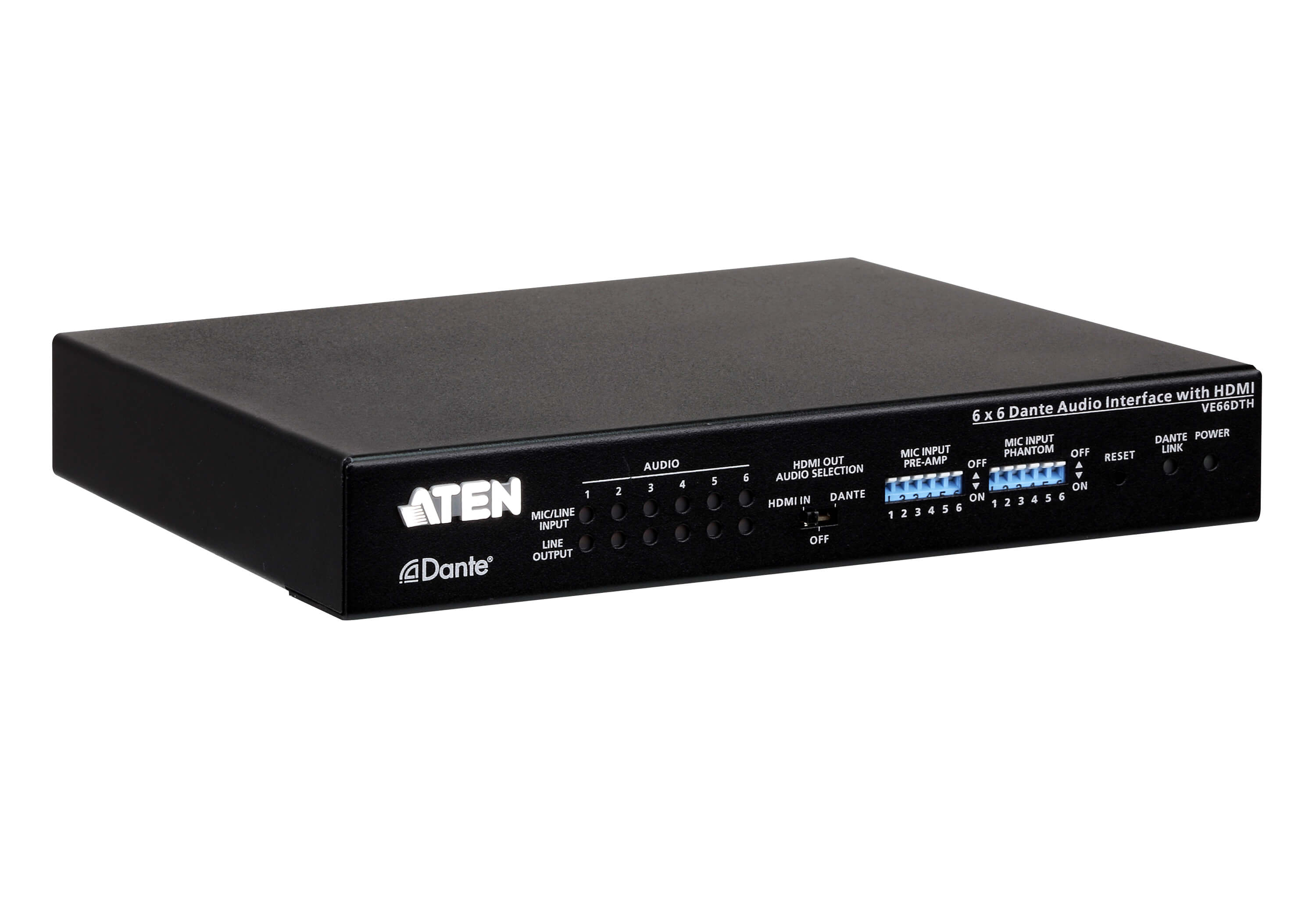 ATEN VE66DTH - 6 x 6 звуковой интерфейс Dante с HDMI - 04 ATEN VE66DTH - 6 x 6 звуковой интерфейс Dante с HDMI - 04
