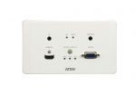 HDMI&VGA HDBaseT Настенный   передатчик с монтажной панелью EU (4K@100м / 1080p@150м)