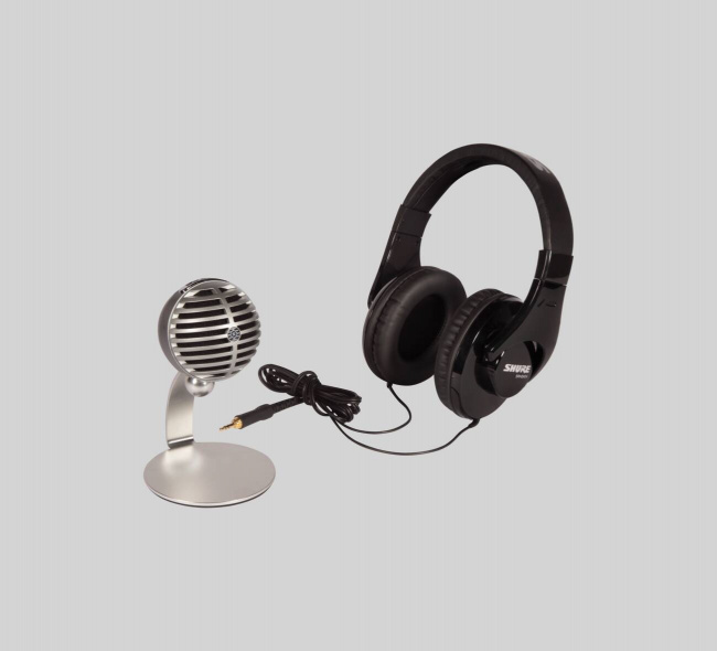 Shure MV5/A-240 BNDL-EFS - Комплект микрофон MV5 с кабелем lighting и наушниками SRH240A Shure MV5/A-240 BNDL-EFS - Комплект микрофон MV5 с кабелем lighting и наушниками SRH240A