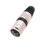Разъём 3PIN XLR папа, чёрный