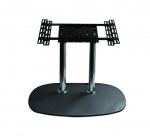 Стойка низкая для одного до 65" ЖК-монитора, цвет - черное основание/хромированные штанги