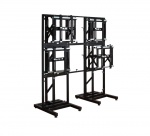 Модульное напольное крепление для создания бесшовной видеостены, масса одного дисплея до 50 кг. Технология Выдвигания/Вдвигания для быстрого обслуживания экрана