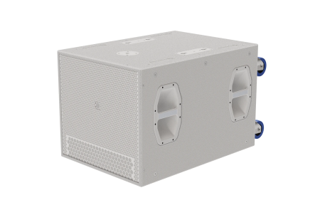 Компактный пассивный кардиоидный сабвуфер, 15" + 12", 128 дБ SPL, 800 / 1600 Вт, 40 Гц – 100 Гц, разъем NL4, белый